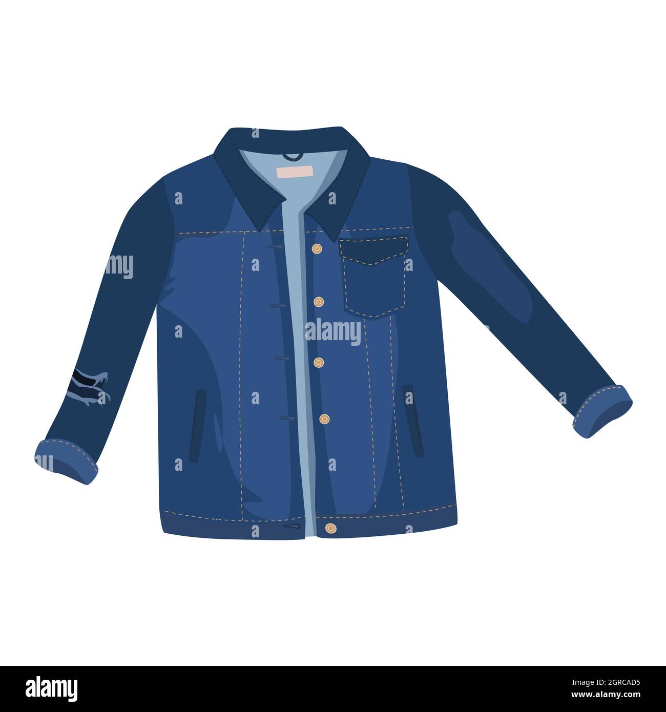 Blue denim jacket isolated white background. Vector Stock Vector Image & Art - Alamy Blue denim jacket isolated white background. Vector Stock Vector Image & Art - Alamy