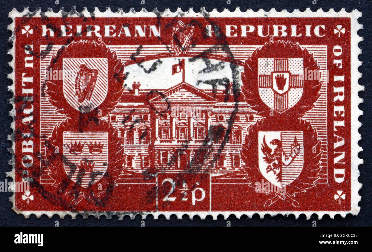 IRELAND CIRCA 1949 a stamp printed in the Ireland shows Leinster House, Dublin, International