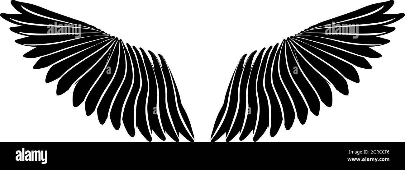 Devil Angel Bird Wings Wing Custom Stencil (368) – Stencilville