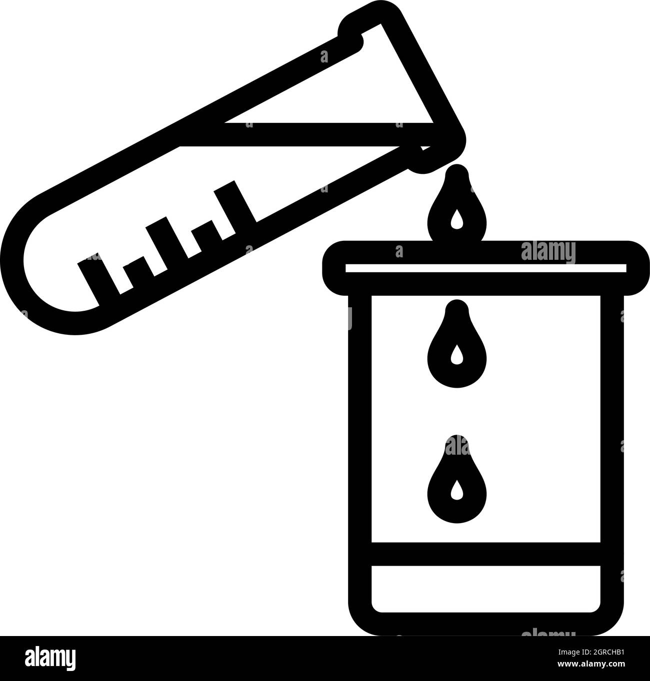 Icon Of Chemistry Beaker Pour Liquid In Flask Stock Vector Image & Art