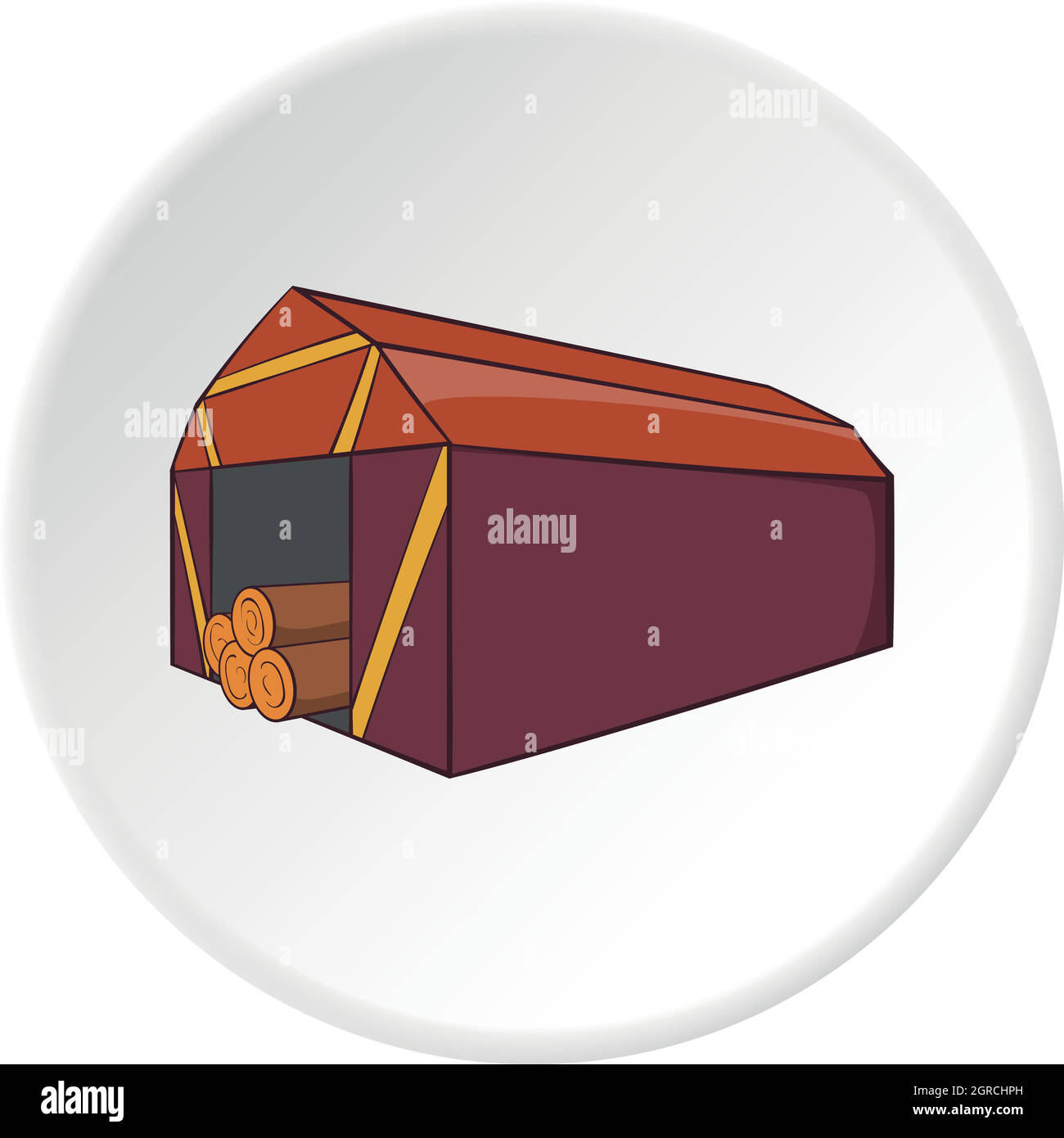 Storage location of tree icon, cartoon style Stock Vector Image & Art ...