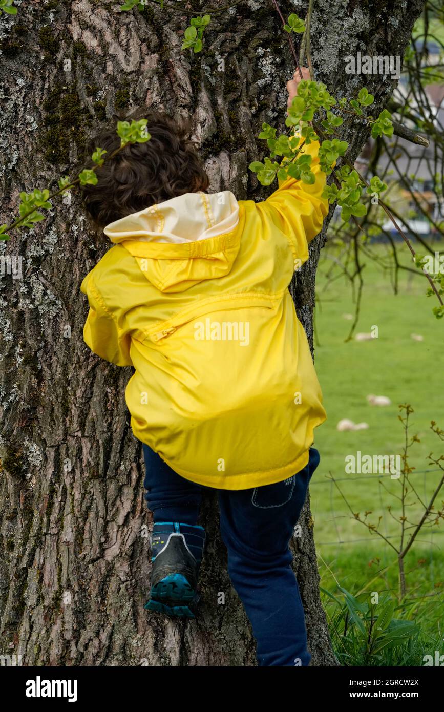 Children try climbing hires stock photography and images Alamy