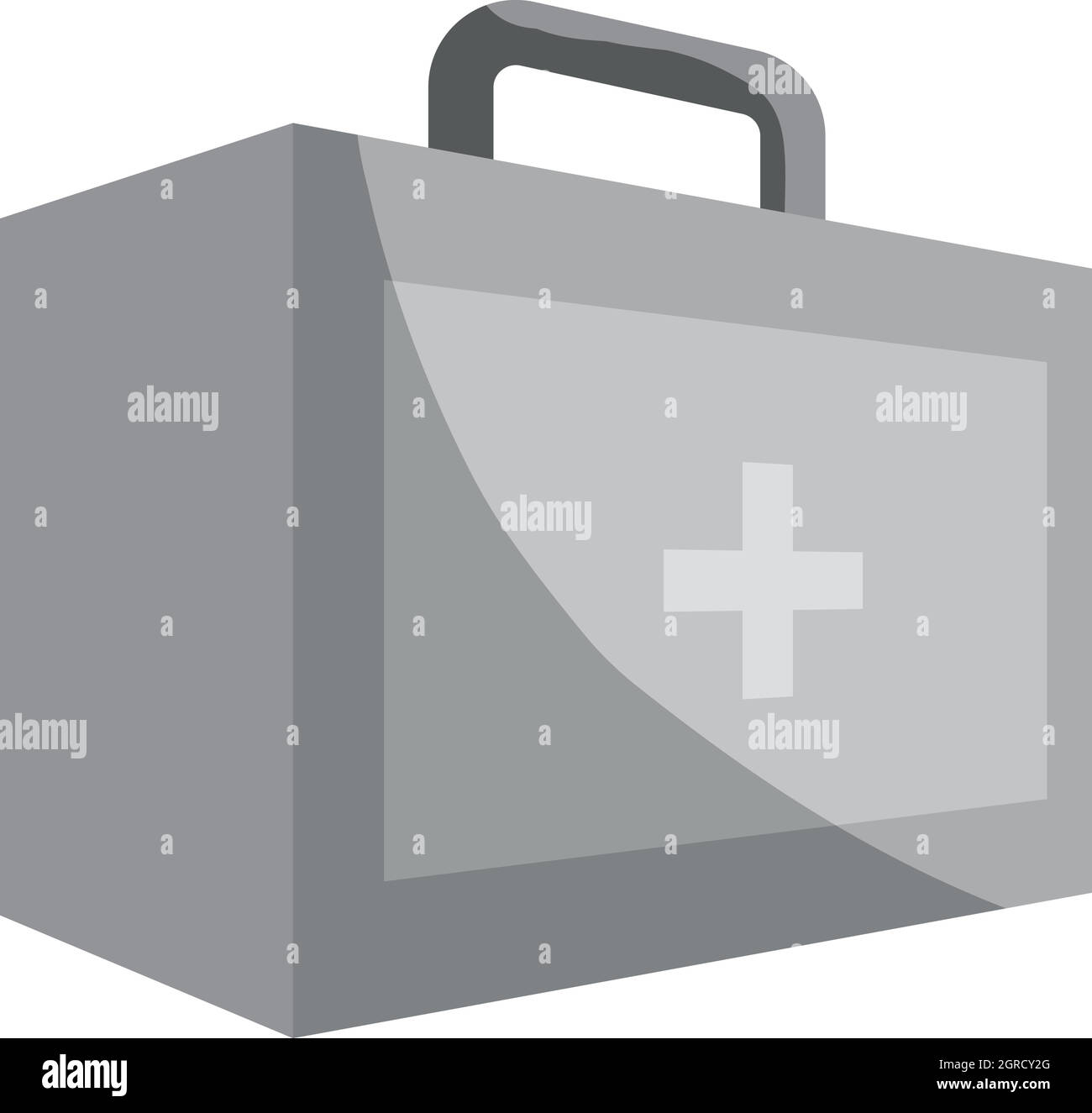 First aid kit icon, black monochrome style Stock Vector