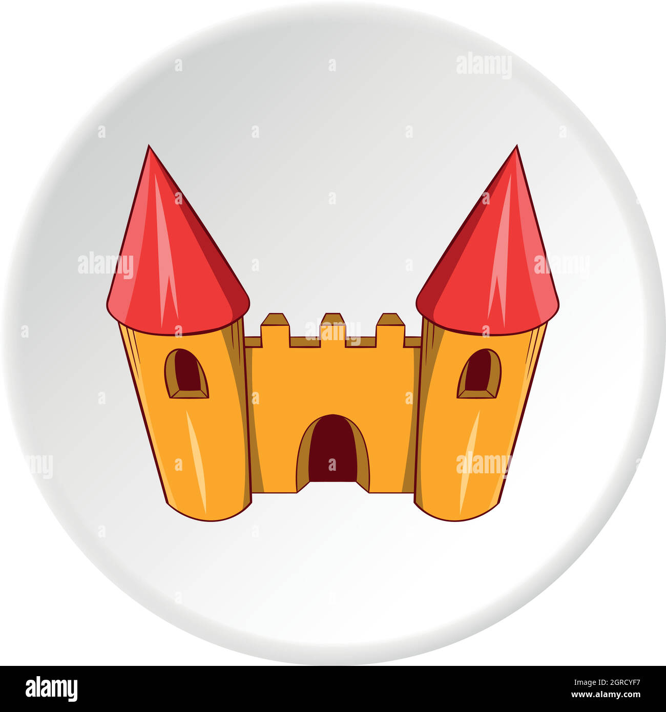 Toy castle icon, cartoon style Stock Vector Image & Art Alamy