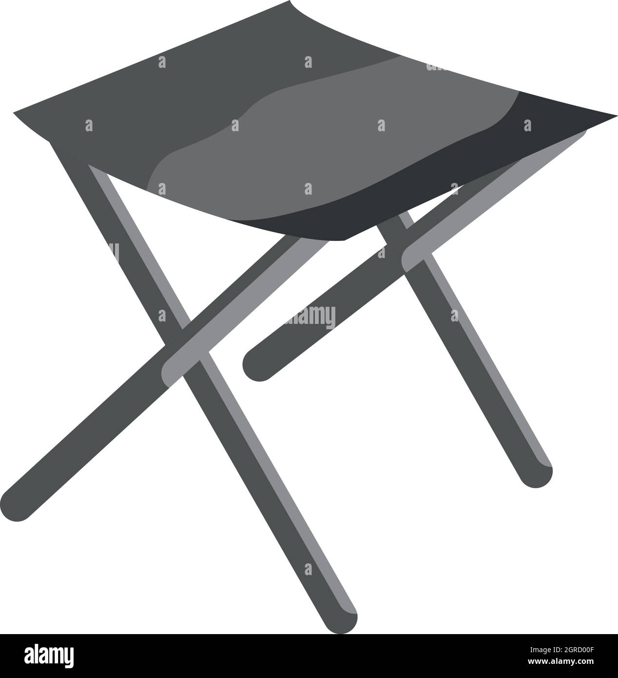 Fishing folding chair icon, black monochrome style Stock Vector Image ...