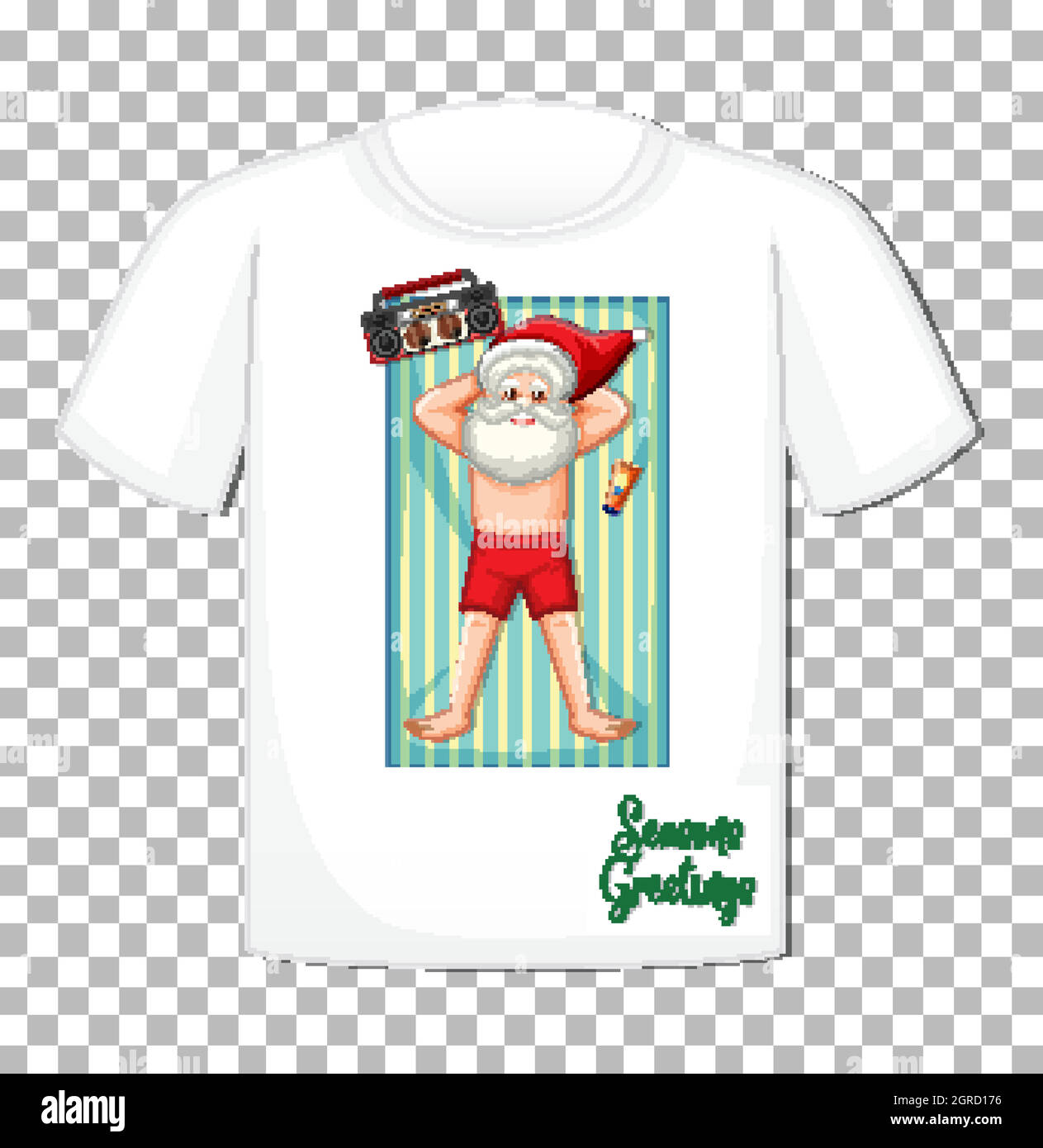 Santa Claus cartoon character in Christmas Summer theme on t-shirt on transparent background Stock Vector Image & Art - Alamy Santa Claus cartoon character in Christmas Summer theme on t-shirt on transparent background Stock Vector Image & Art - Alamy