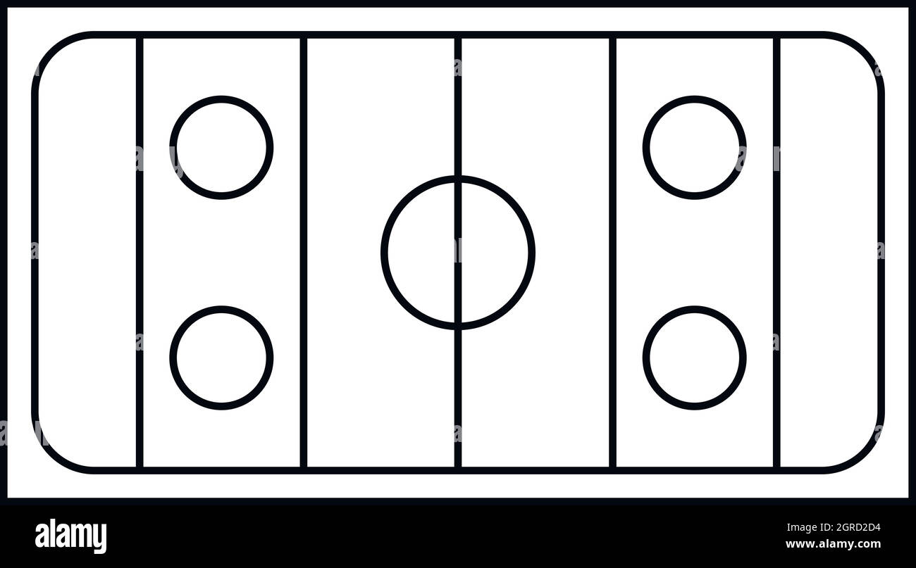 Ice hockey rink icon, outline style Stock Vector Image & Art Alamy