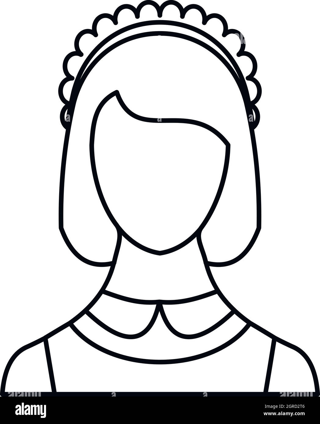 Maid icon, outline style Stock Vector Image & Art - Alamy