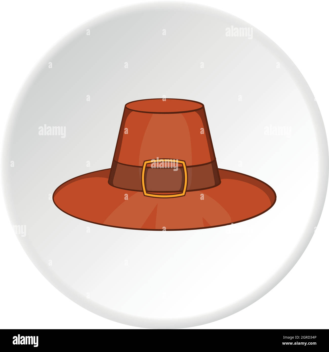 Gentlemans hat icon, cartoon style Stock Vector