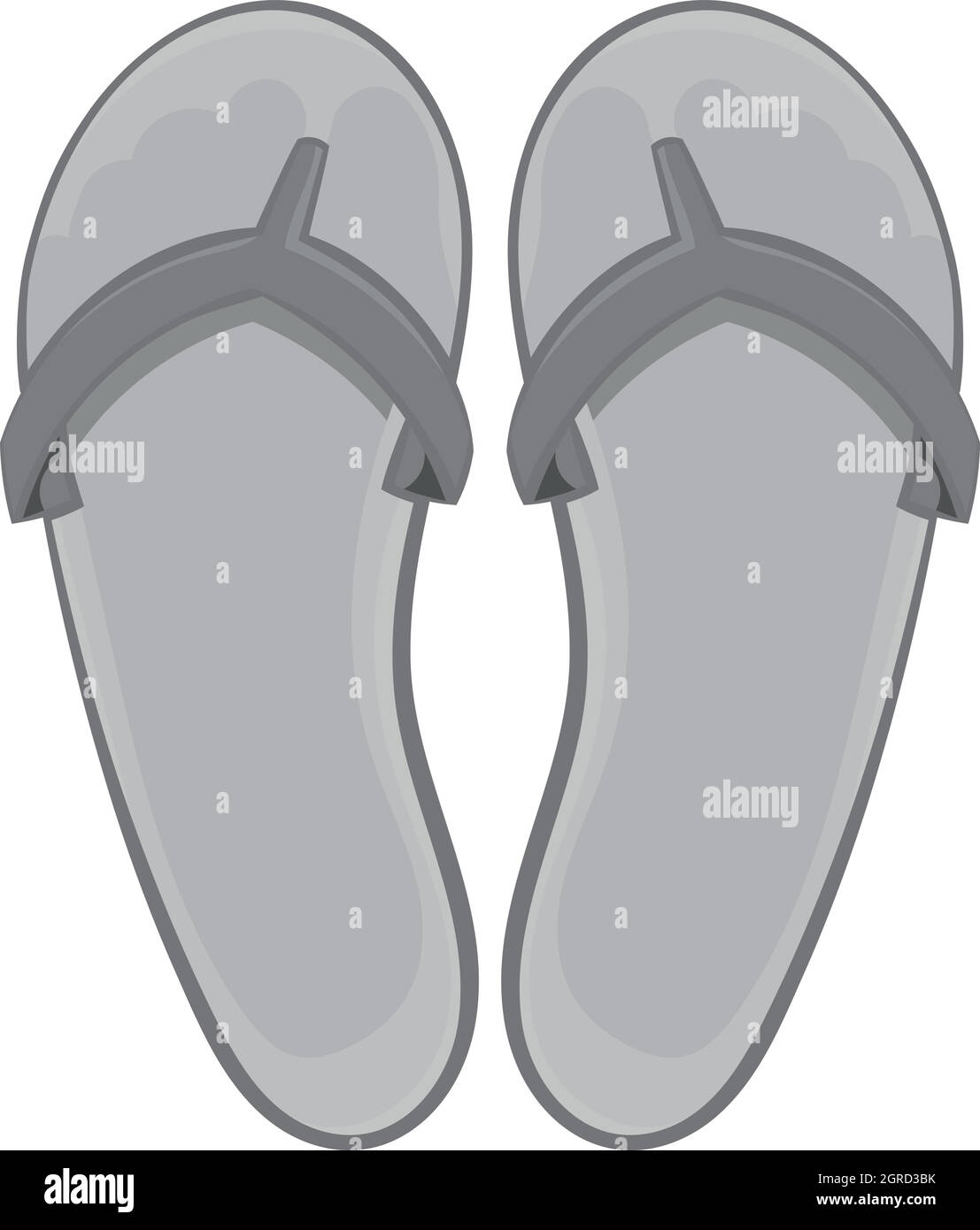 Flips flops icon, black monochrome style Stock Vector