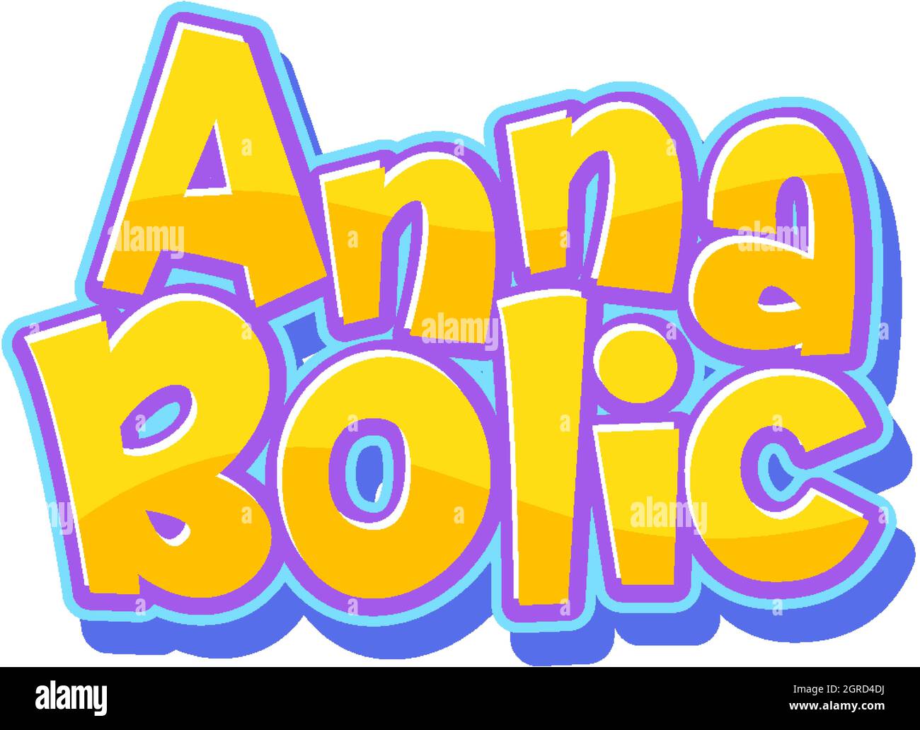 Anna Bolic logo text design illustration Stock Vector