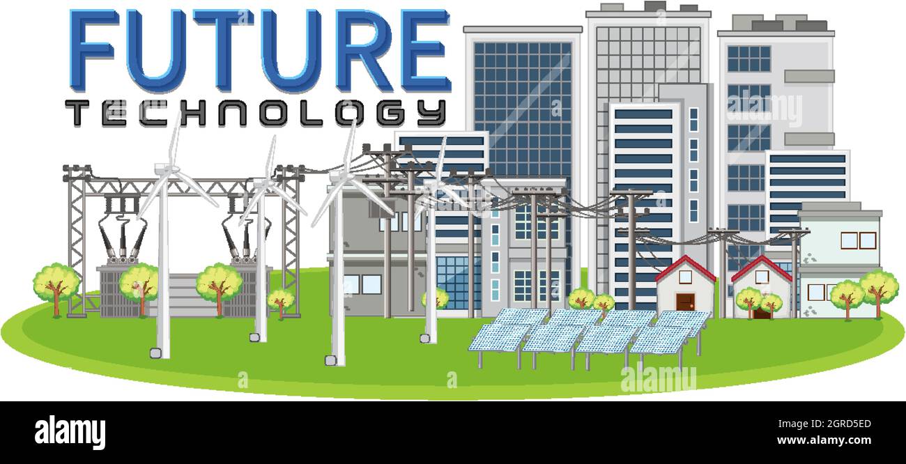 Green energy generated by wind turbine illustration Stock Vector Image ...