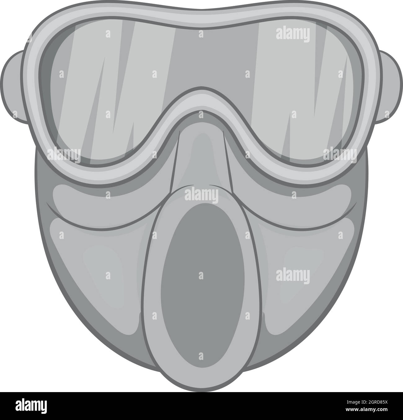 Paintball mask icon, black monochrome style Stock Vector Image & Art