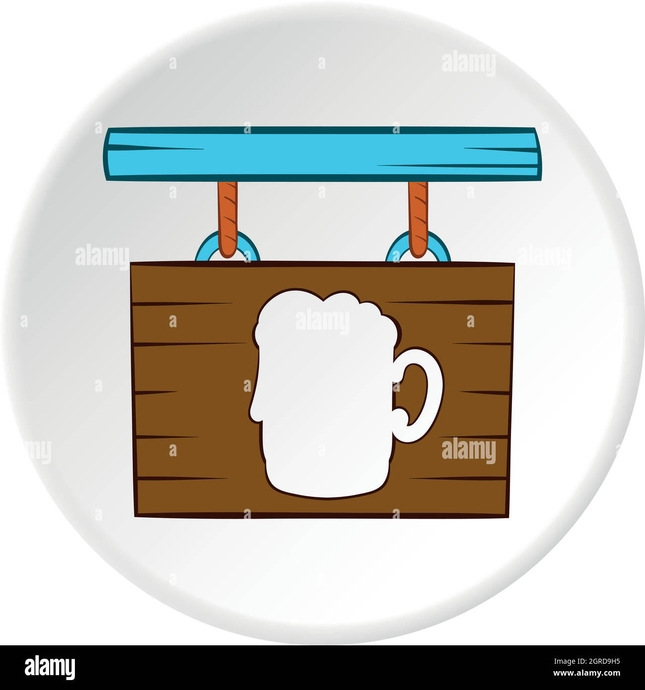 Sign beer bar icon, cartoon style Stock Vector