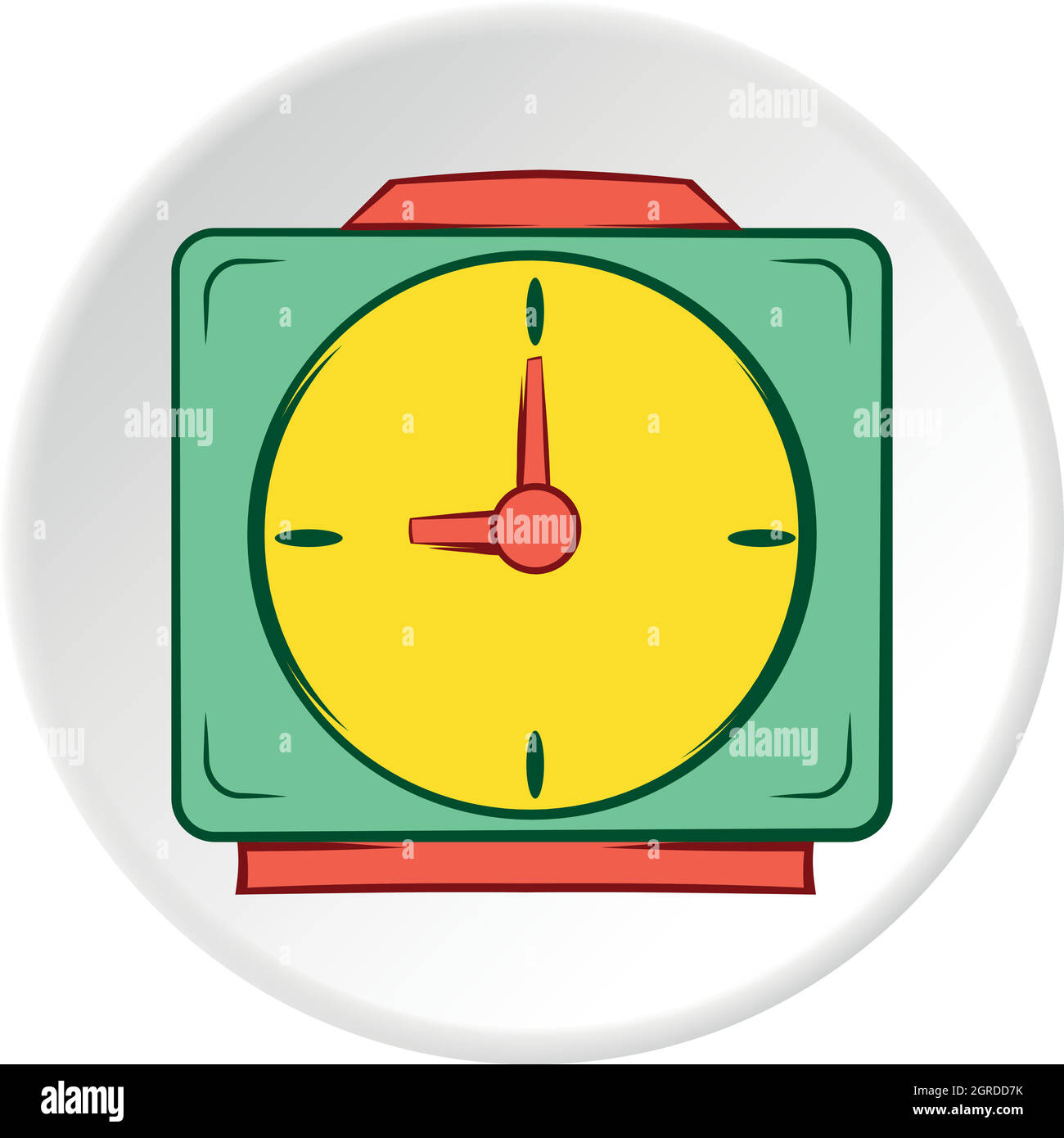 Square wall clock icon, cartoon style Stock Vector Image & Art Alamy