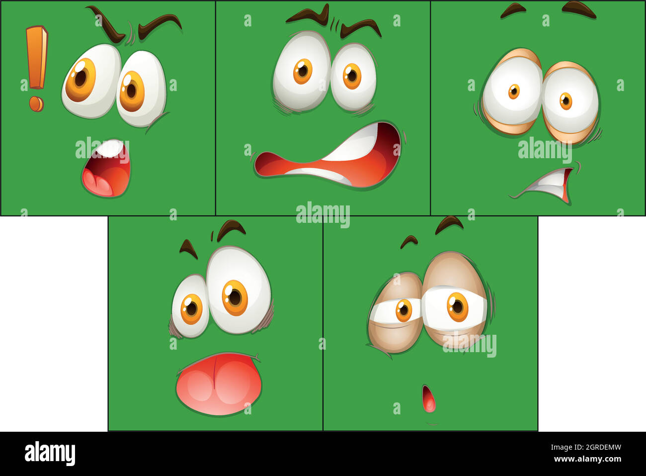 Set of facial expression Stock Vector Image & Art Alamy