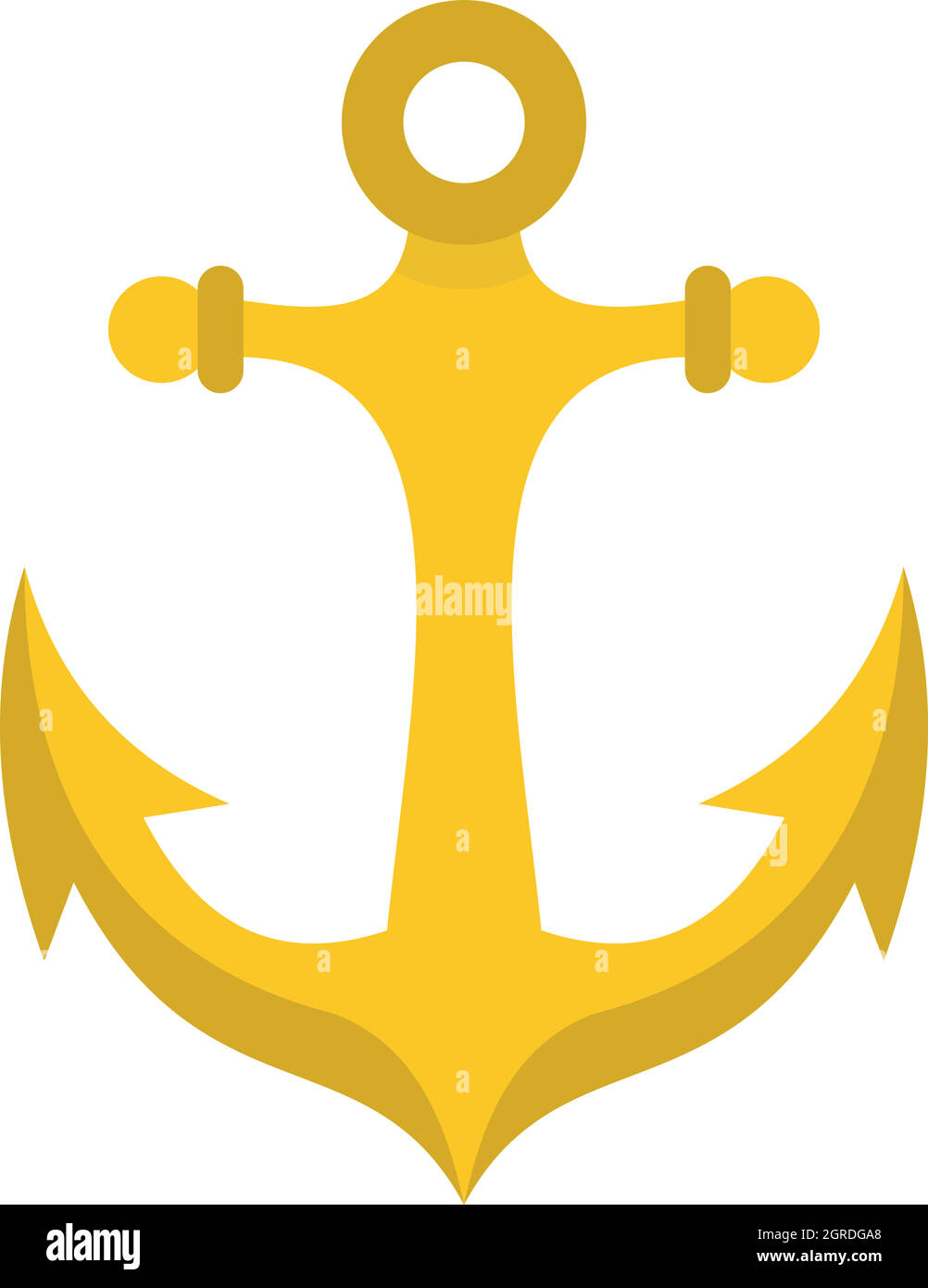 Anchor icon in flat style Stock Vector