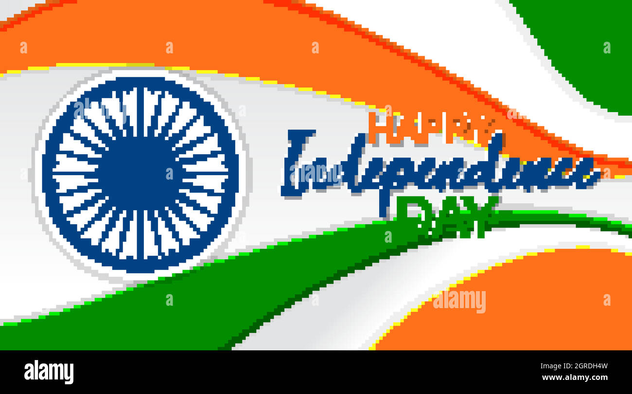 Happy independence day poster design with flag in background Stock ...
