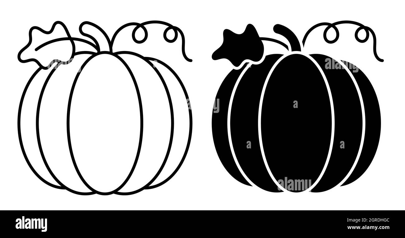 Black And White Plain Pumpkin Clipart