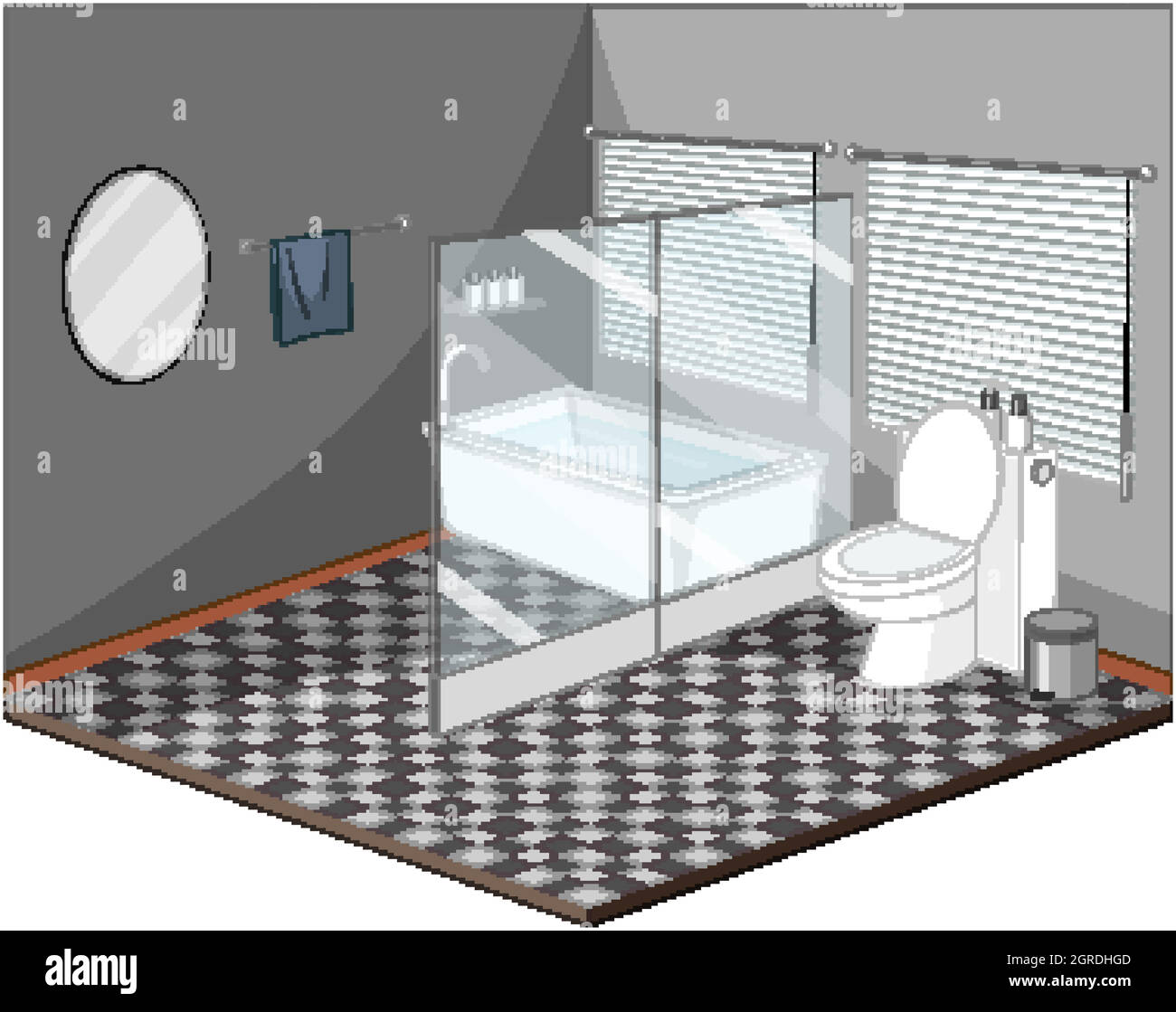 Bathroom interior with furniture Stock Vector Image & Art - Alamy