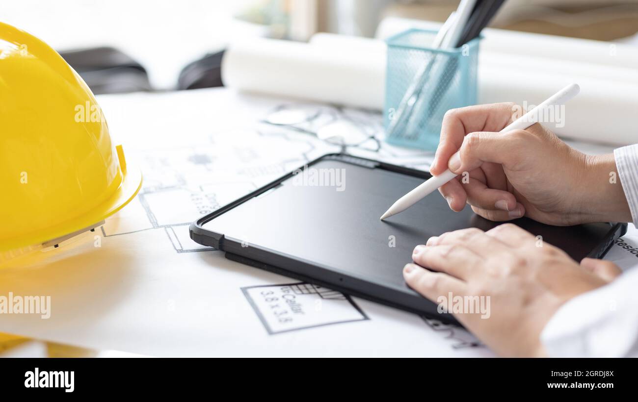 Tablet architect design layout hi-res stock photography and images - Alamy