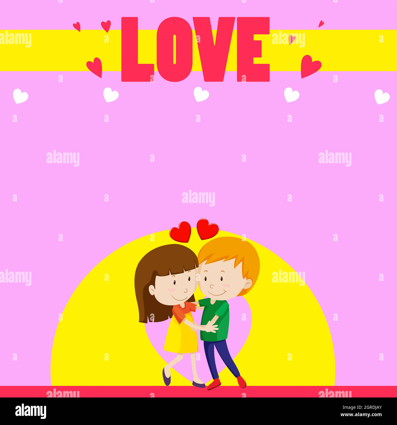 Man and woman in love Stock Vector