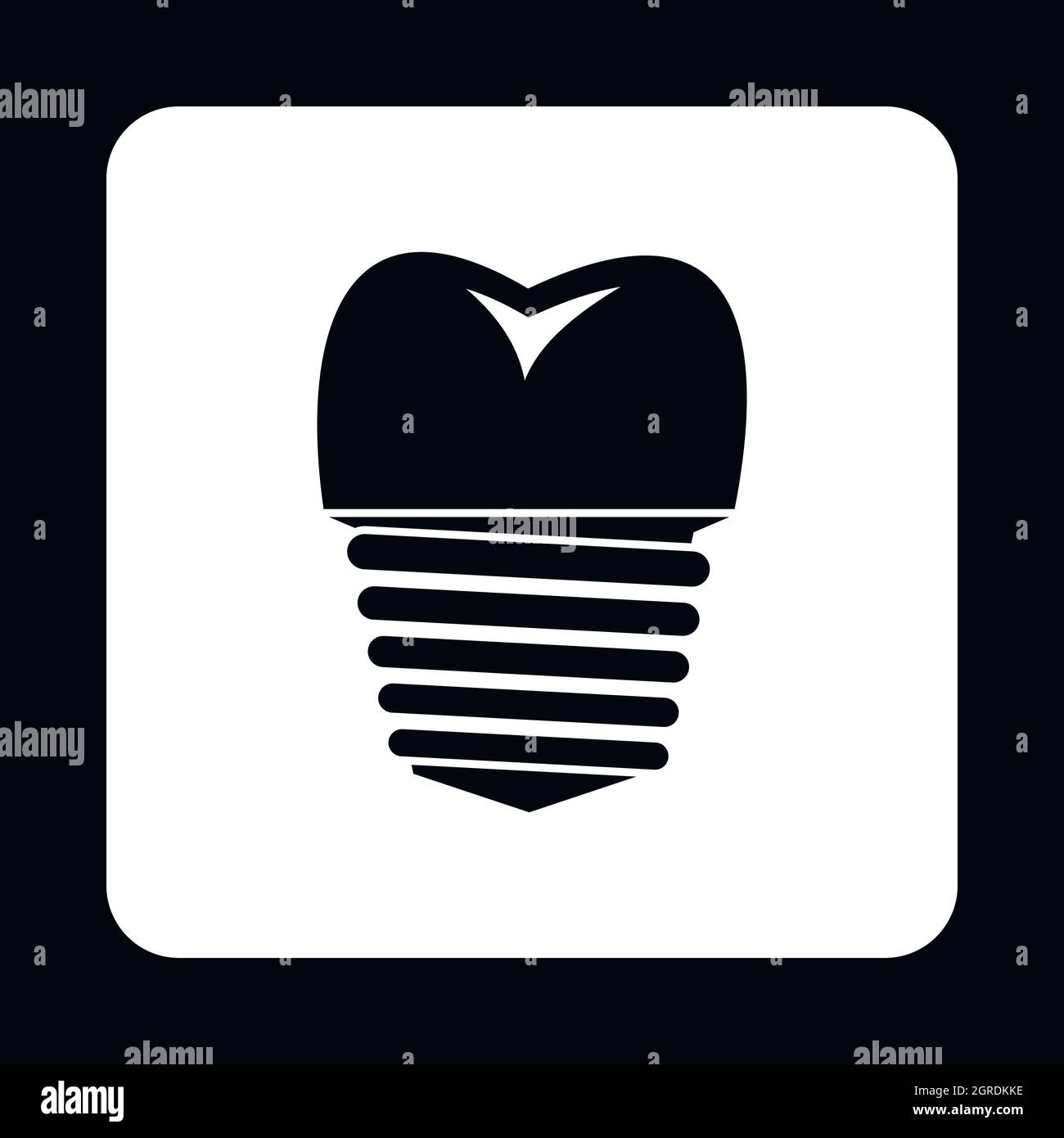 Tooth implant icon, simple style Stock Vector