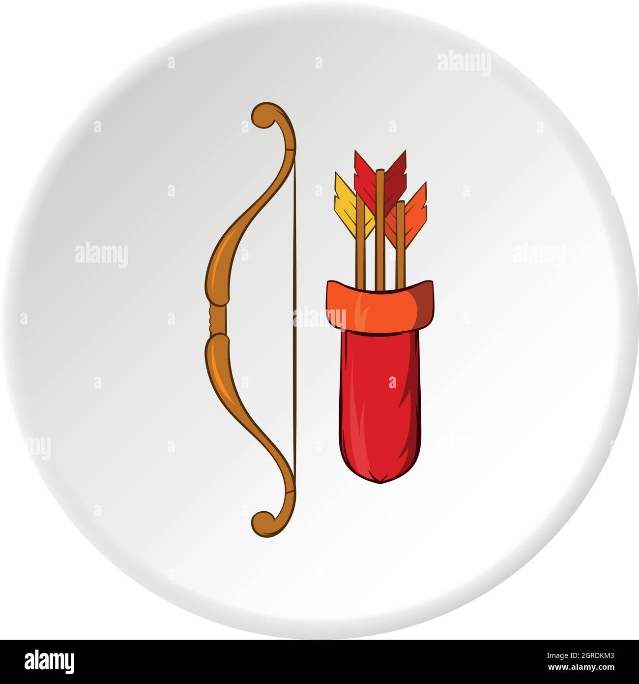 Bow and arrow icon, cartoon style Stock Vector Image & Art Alamy