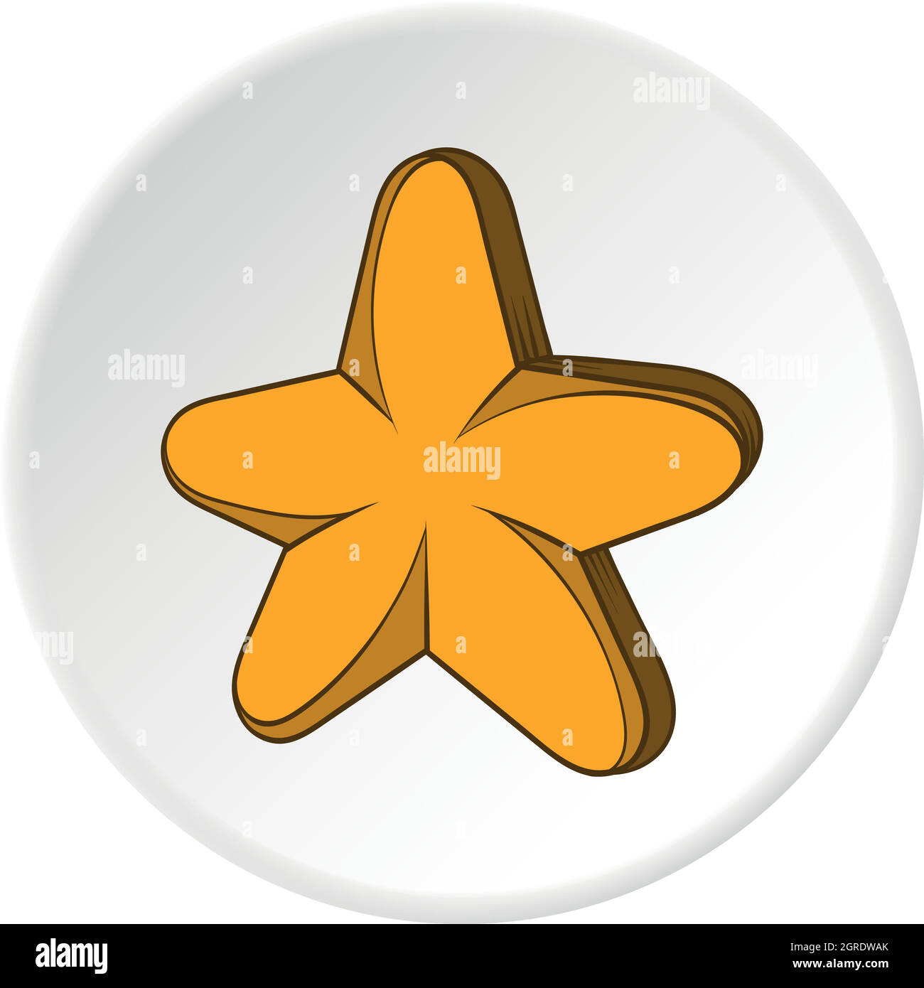 Five pointed star icon, cartoon style Stock Vector Image & Art - Alamy