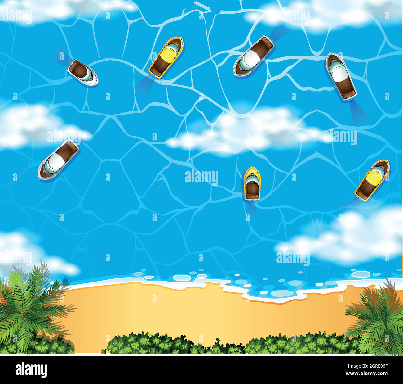 An aerial view of the beach Stock Vector Image & Art - Alamy
