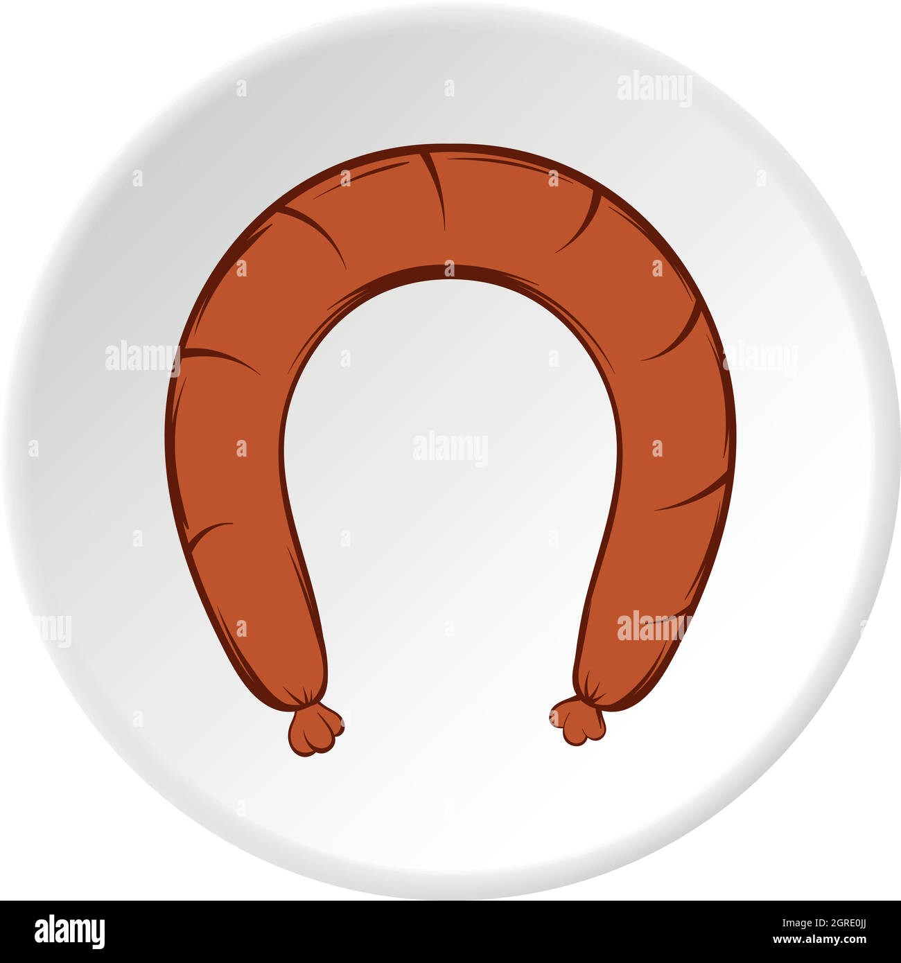 Sausage icon, cartoon style Stock Vector Image & Art Alamy