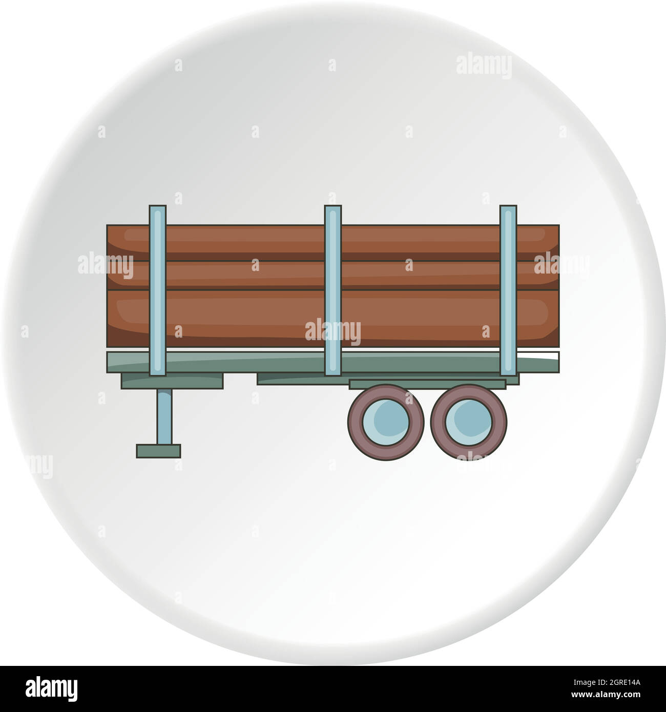 Logging truck with logs icon, cartoon style Stock Vector Image & Art ...