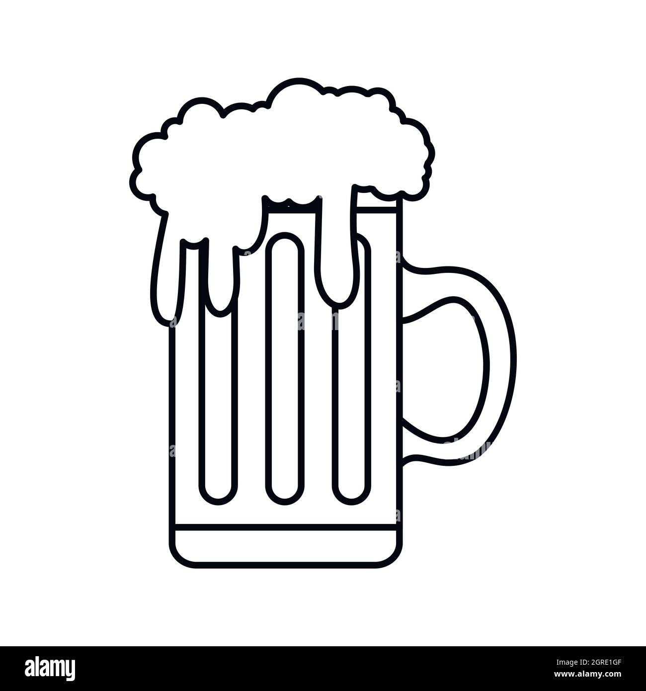 Beer Glass Over Foam Stock Vector Images Alamy