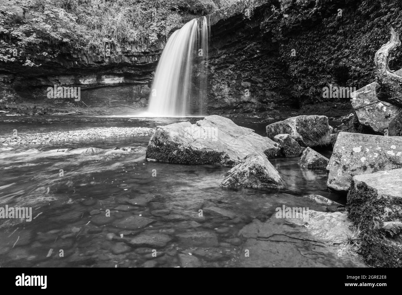 Lady Falls/Sgwd Gwladys on the Nedd Fechan river in the Brecon Beacons National Park Brecknockshire Wales UK Stock Photo