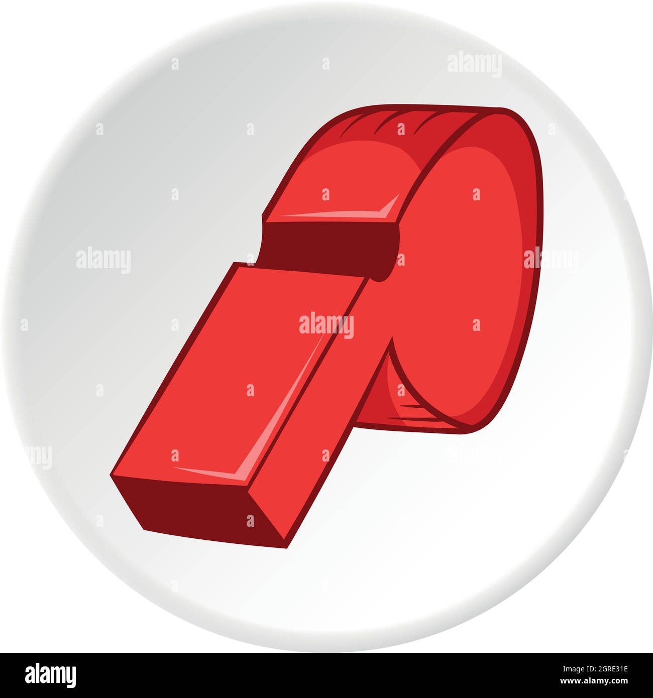 Whistle of referee icon, cartoon style Stock Vector Image & Art Alamy