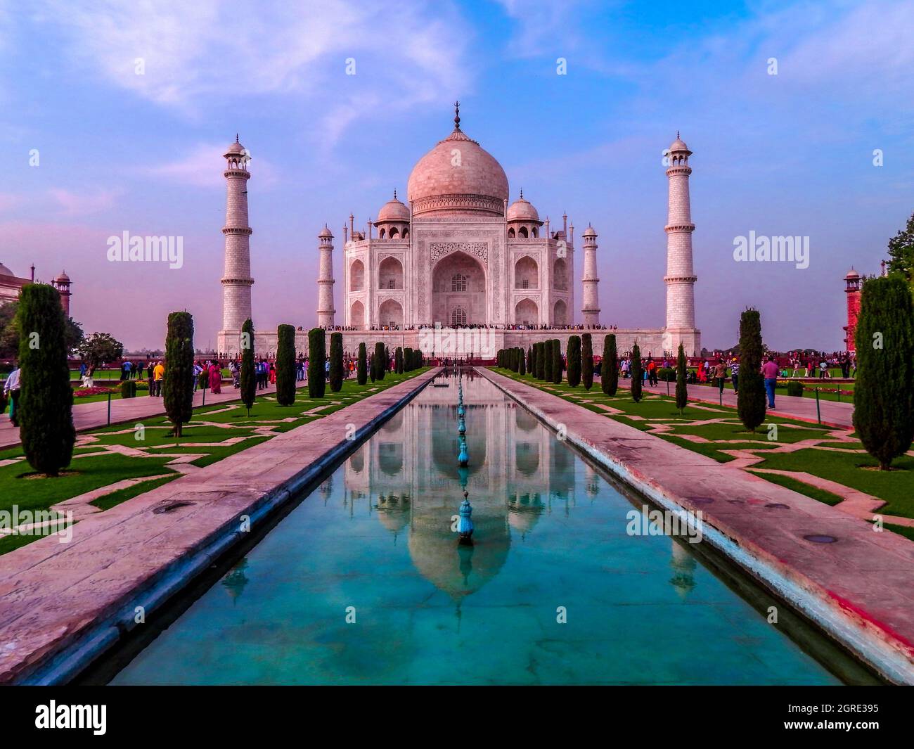 Taj Mahal Is Located Agra, India Stock Photo