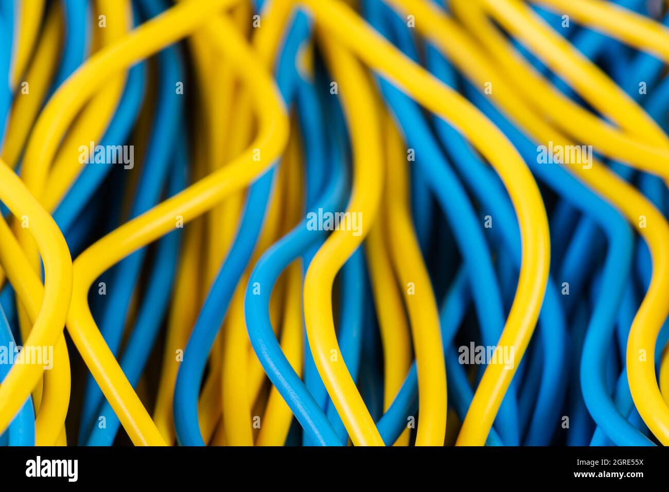 Electrical computer cable cord close-up Stock Photo
