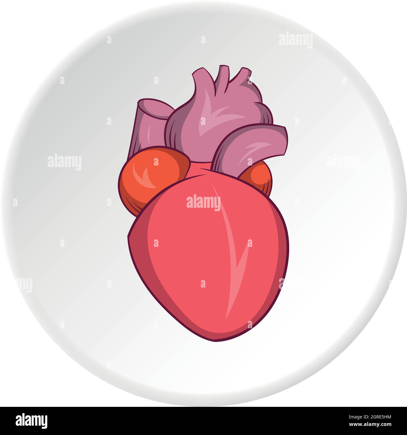 Heart human icon, cartoon style Stock Vector