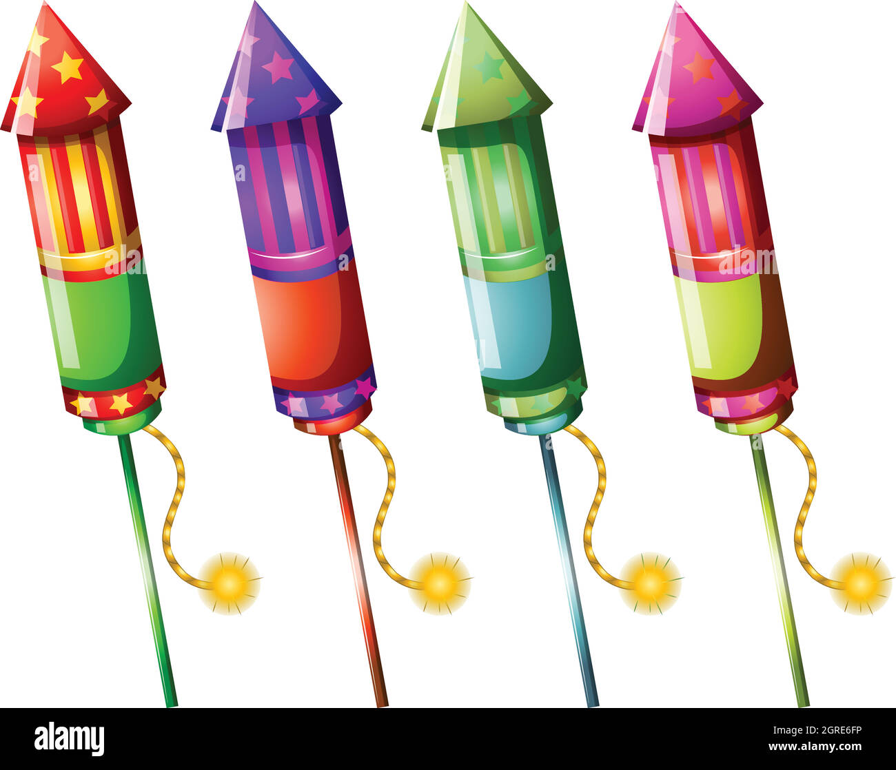 Colorful firecrackers Stock Vector