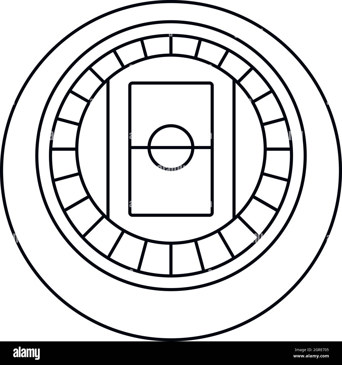 Round stadium top view icon, outline style Stock Vector Image & Art - Alamy