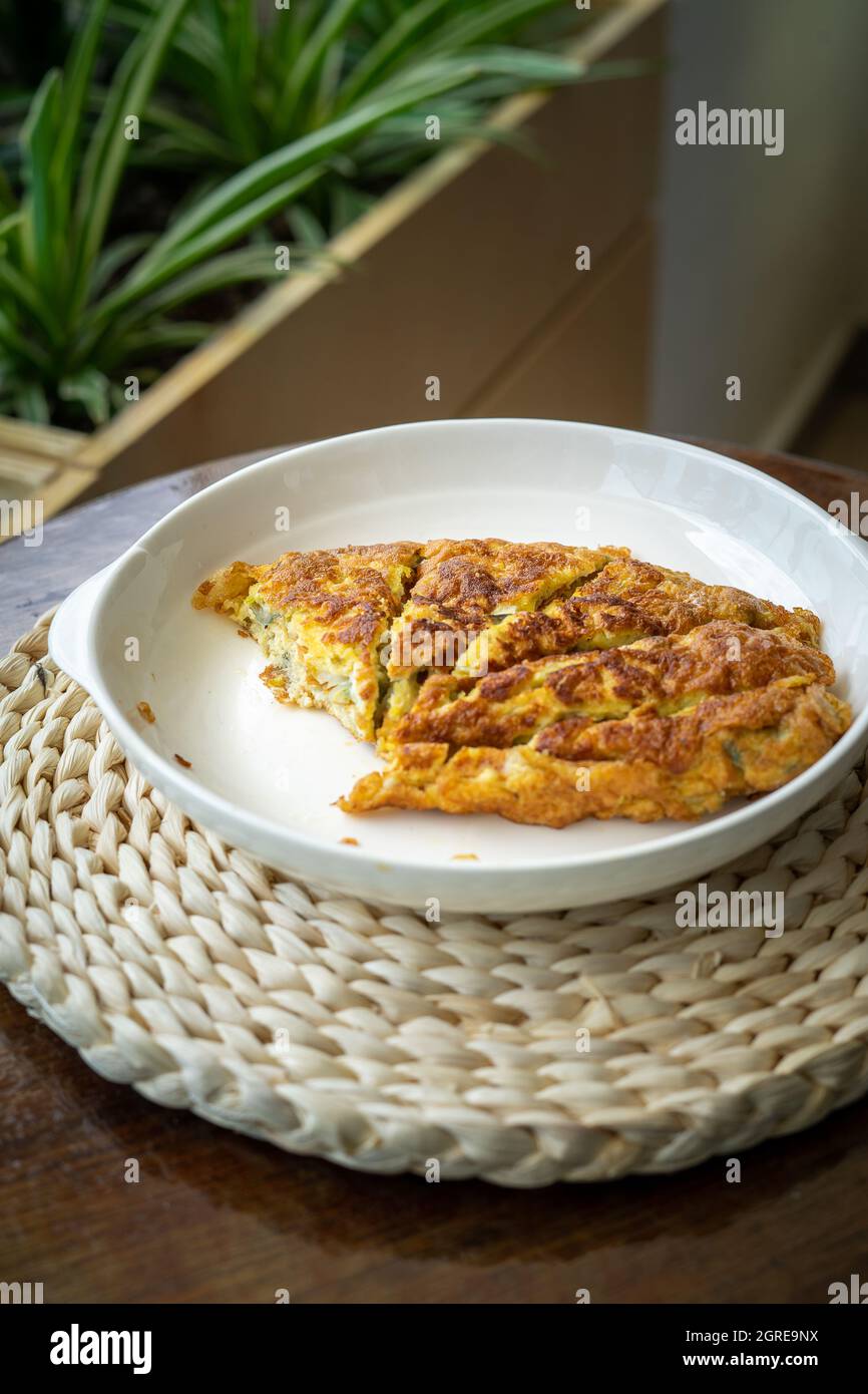 Malaysian Omelete Or Telur Dadar Served On The Table Stock Photo Alamy