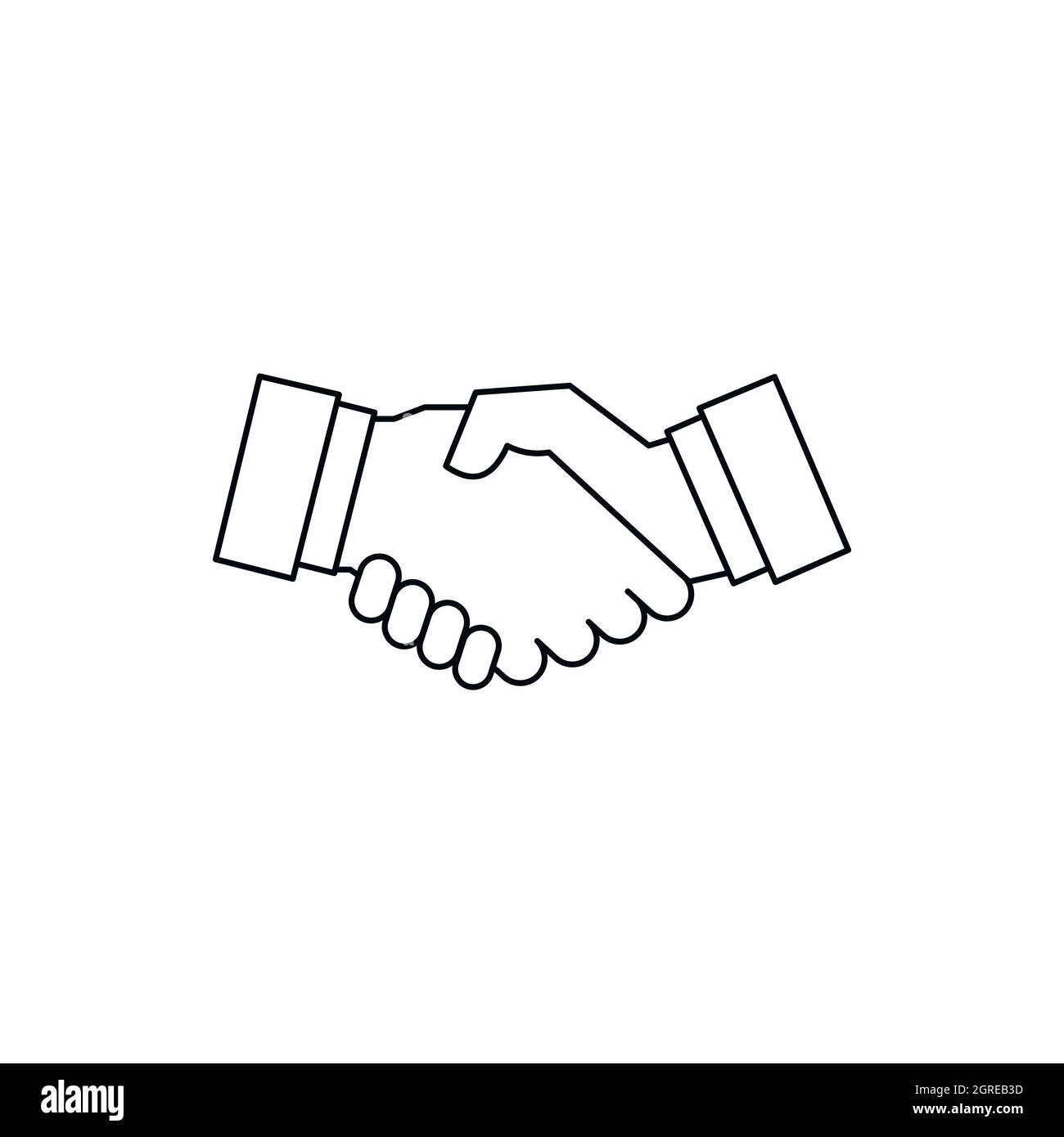 Handshake icon in outline style Stock Vector Image & Art - Alamy