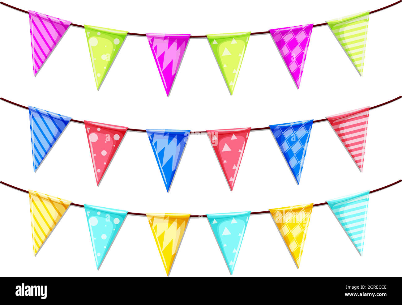 Triangle flags on the strings Stock Vector Image & Art Alamy