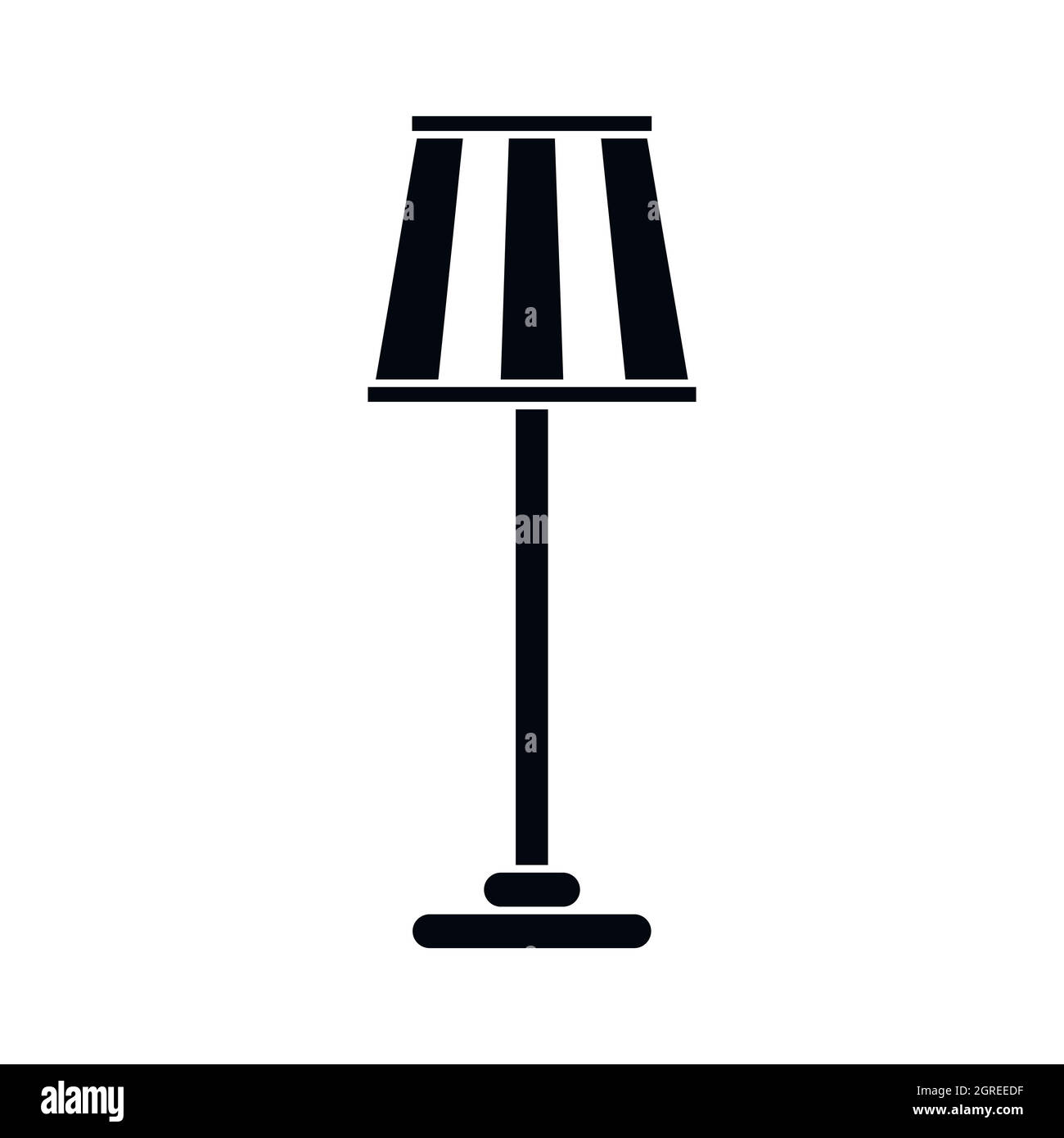 Floor lamp icon, simple style Stock Vector