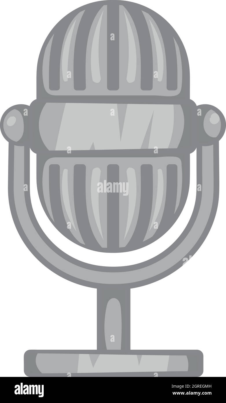 Microphone icon, black monochrome style Stock Vector Image & Art - Alamy