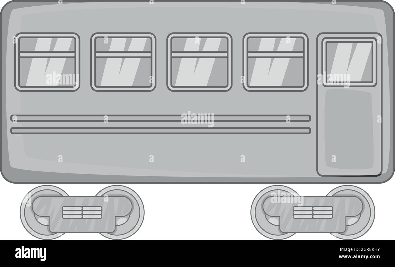Rail car icon, black monochrome style Stock Vector Image & Art Alamy