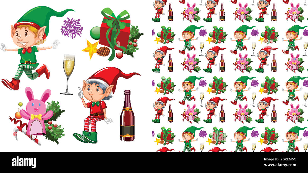 Seamless background design with christmas theme Stock Vector Image ...
