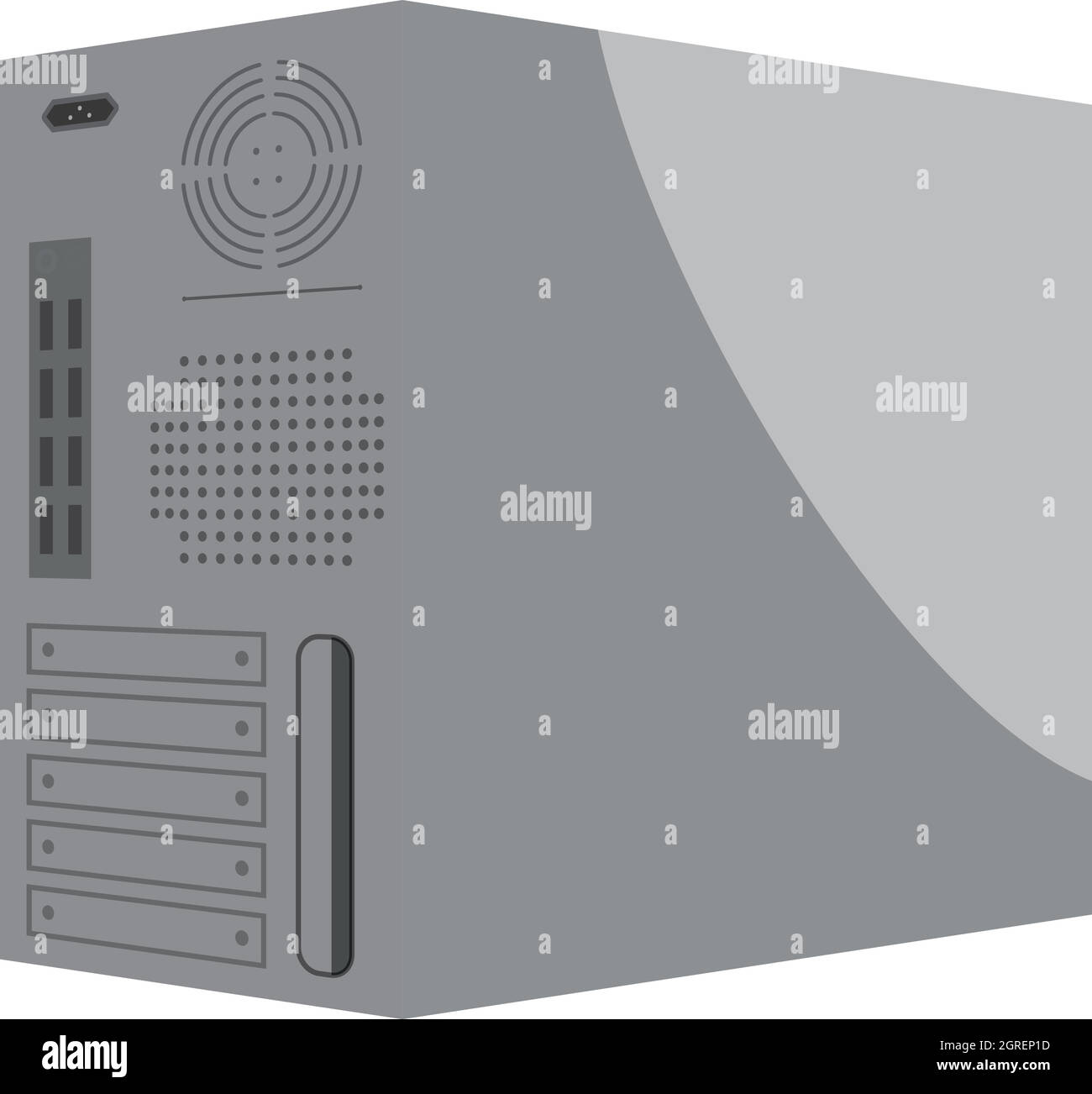 System unit of a computer the back part icon Stock Vector Image & Art