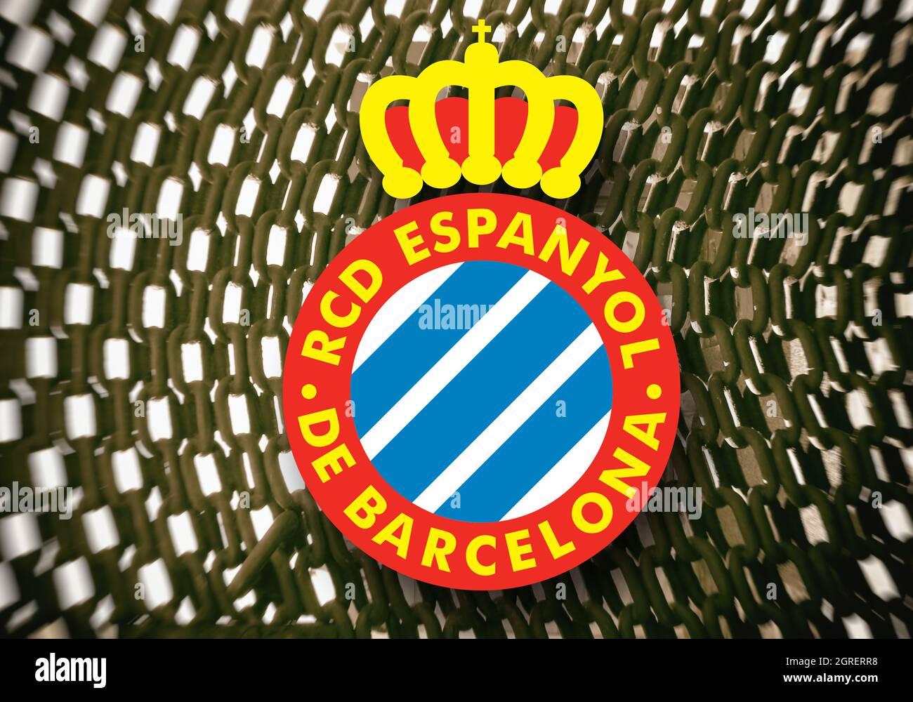 Coat of arms RCD Espanyol, Barcelona, football club from Spain Stock Photo  - Alamy