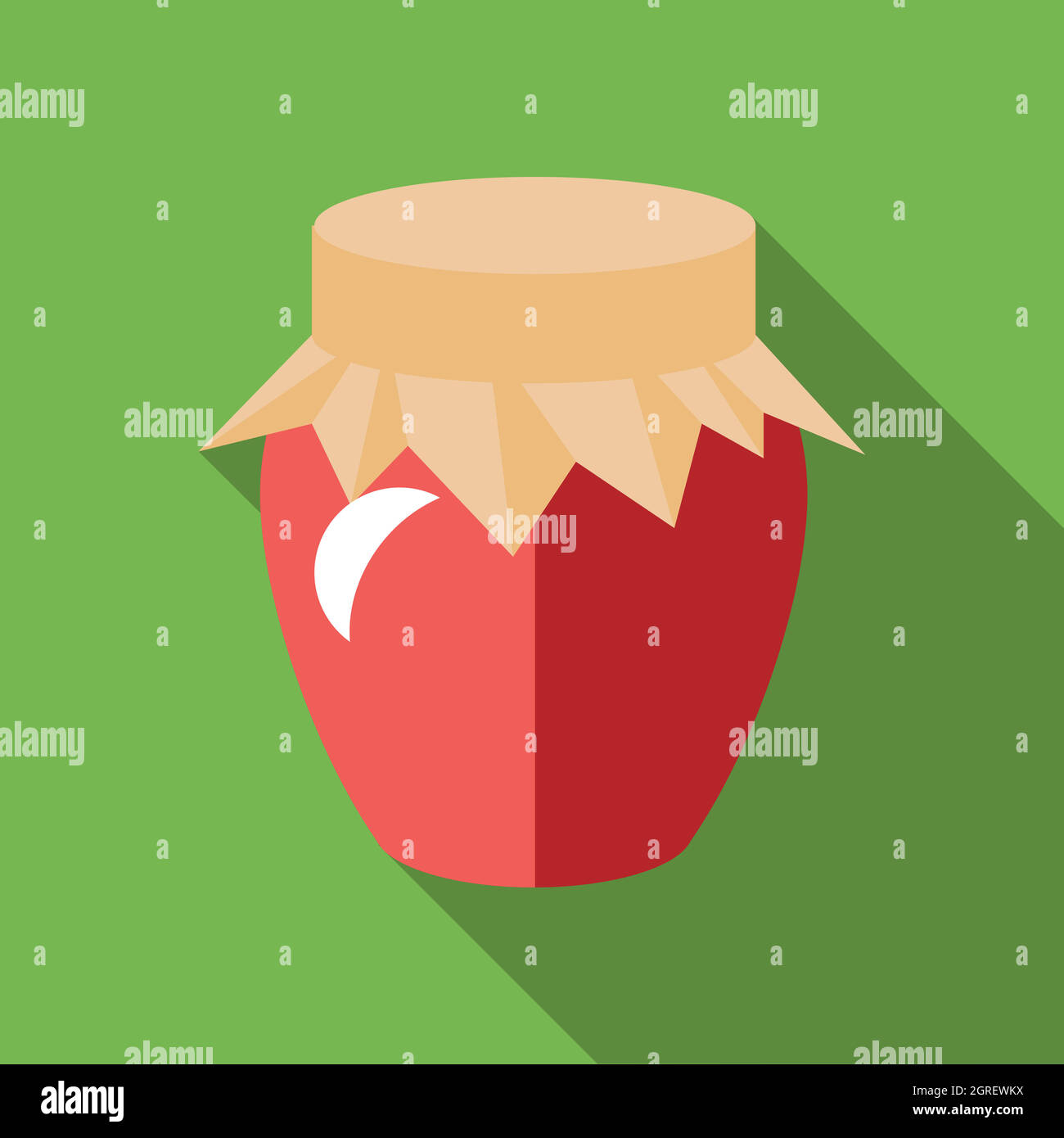 Jar of jam icon, flat style Stock Vector Image & Art Alamy